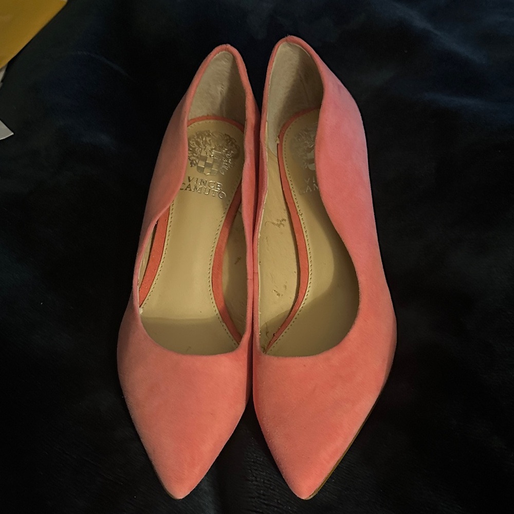 Vince Camuto Women's Coral Suede Heels